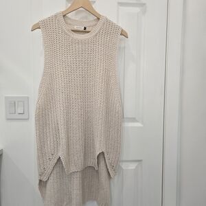 Arket Cream Sleeveless Knit Top